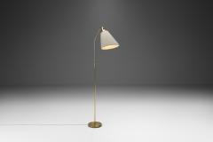  Bergboms Bergboms Brass Floor Lamp with Upholstered Shade Sweden 1940s - 2537650