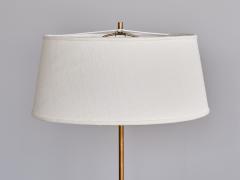  Bergboms Bergboms G 31 Floor Lamp in Brass Leather and Linen Sweden 1940s - 4077166