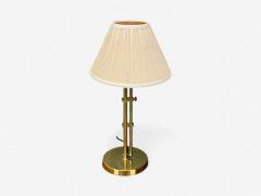  Bergboms Bergboms Swedish Modern Brass Fabric Adjustable Table Lamp Sweden 1980s - 4263990