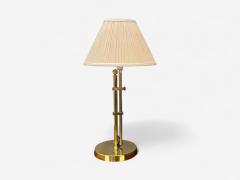  Bergboms Bergboms Swedish Modern Brass Fabric Adjustable Table Lamp Sweden 1980s - 4263993