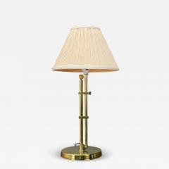  Bergboms Bergboms Swedish Modern Brass Fabric Adjustable Table Lamp Sweden 1980s - 4267146