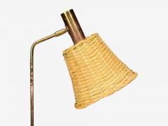  Bergboms Bergboms Swedish Modern Floor Lamp Brass Cane Sweden 1960s - 4521442