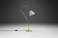  Bergboms Brass Floor Lamp with Adjustable Gooseneck for Bergboms Sweden 1940s - 3641417