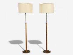  Bergboms Eje Ahlgren Bergboms Floor Lamps Teak Polished Brass Sweden 1950s - 4484202