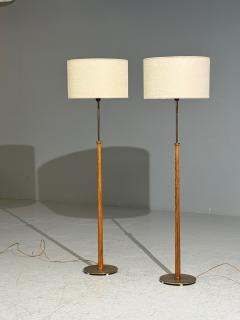  Bergboms Eje Ahlgren Bergboms Floor Lamps Teak Polished Brass Sweden 1950s - 4484203