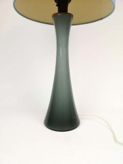  Bergboms Midcentury Bergboms Opaline Glass with Teak Table Lamp Sweden circa 1960 - 2386225