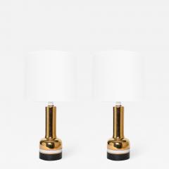  Bergboms PAIR OF SWEDISH MID CENTURY GOLD CERAMIC LAMPS FROM BERGBOMS - 1086881