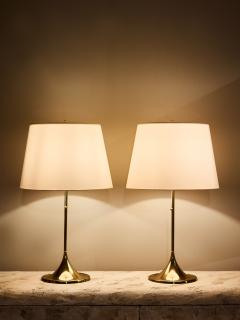  Bergboms Pair of Bergboms Brass Table Lamps Model B 024 - 4692987