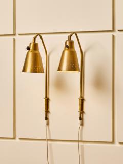 Bergboms Pair of Bergboms SL 3 Adjustable Brass Wall Sconces - 4795771