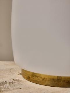  Bergboms Pair of Brass and Opaline Glass Table Lamps by Bergboms - 3636968