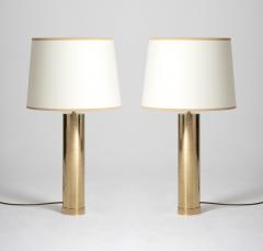  Bergboms Pair of Large Midcentury Brass Table Lamps by Bergbom - 1451293