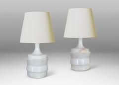  Bergboms Pair of Sculptural Table Lamps in Alabaster Attributed to Bergboms Co  - 3702674
