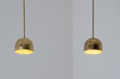  Bergboms Pair of Swedish pendant lamps in brass  - 2776679