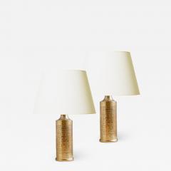  Bergboms Pair of table lamps in gold luster by Bergboms - 996526