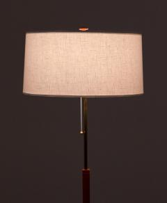  Bergboms Scandinavian Midcentury Floor Lamp in Brass and Leather by Bergboms Sweden - 1181688
