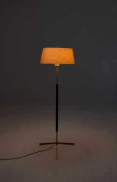  Bergboms Scandinavian Midcentury Floor Lamp in Brass and Wood by Bergboms Sweden - 1384452