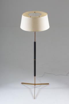  Bergboms Scandinavian Midcentury Floor Lamp in Brass and Wood by Bergboms Sweden - 1620145