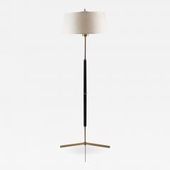  Bergboms Scandinavian Midcentury Floor Lamp in Brass and Wood by Bergboms Sweden - 1620942