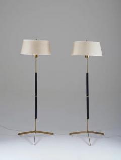  Bergboms Scandinavian Midcentury Floor Lamps in Brass and Wood by Bergboms Sweden - 2277360