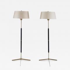  Bergboms Scandinavian Midcentury Floor Lamps in Brass and Wood by Bergboms Sweden - 2278863