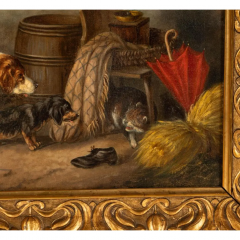  Bernard De Gempt Antique Oil Painting of Dogs by Bernard De Gempt - 3950231