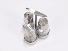  Berndorfer Metallwarenfabrik Marianne Denzel Salt And Pepper Menage Condiment Set Berndorf Austria 1960s - 4064409