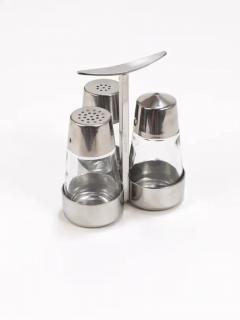  Berndorfer Metallwarenfabrik Marianne Denzel Salt And Pepper Menage Condiment Set Berndorf Austria 1960s - 4064413