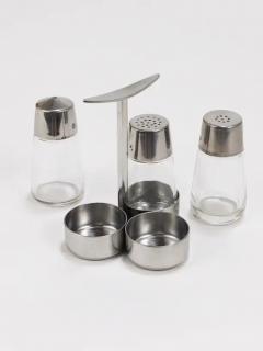  Berndorfer Metallwarenfabrik Marianne Denzel Salt And Pepper Menage Condiment Set Berndorf Austria 1960s - 4064422