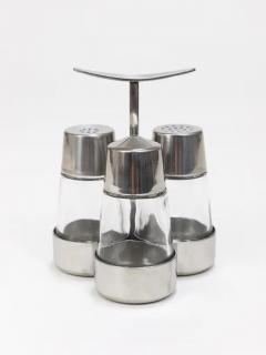  Berndorfer Metallwarenfabrik Marianne Denzel Salt And Pepper Menage Condiment Set Berndorf Austria 1960s - 4064424