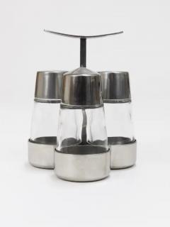  Berndorfer Metallwarenfabrik Marianne Denzel Salt And Pepper Menage Condiment Set Berndorf Austria 1960s - 4064460