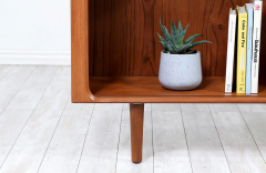  Bernhard Pedersen and S n Danish Modern Teak Bookcase with Glass Doors by Bernhard Pedersen Son - 2751897