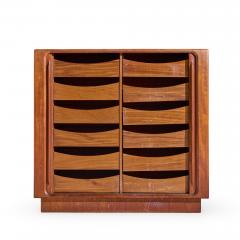  Bernhard Petersen Bernhard Pedersen Mid Century Danish Teak Tambour Armoire Dresser - 4485723