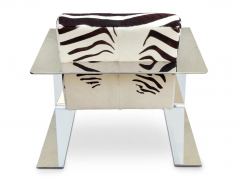  Bernhardt Design Bernhardt Connor Lounge Chair Chrome Frame Zebra Print Cowhide Upholstery - 2689909
