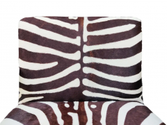  Bernhardt Design Bernhardt Connor Lounge Chair Chrome Frame Zebra Print Cowhide Upholstery - 2689912