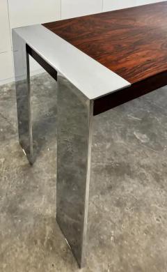  Bernhardt Design Flair Rosewood Chrome Midcentury Console Table Baughman Attributed - 3918740