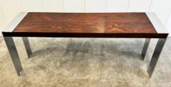  Bernhardt Design Flair Rosewood Chrome Midcentury Console Table Baughman Attributed - 3918789