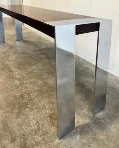  Bernhardt Design Flair Rosewood Chrome Midcentury Console Table Baughman Attributed - 3918790