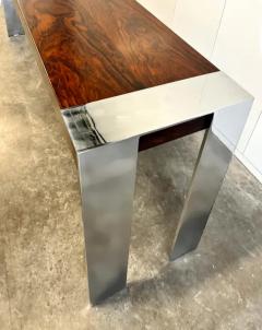  Bernhardt Design Flair Rosewood Chrome Midcentury Console Table Baughman Attributed - 3918797