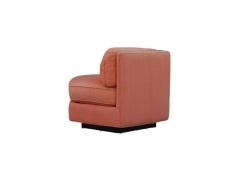  Bernhardt Design Hexagonal Mid Century Modern Club Lounge Chair by Bernhardt on Plinth Base - 2567789