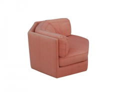  Bernhardt Design Hexagonal Mid Century Modern Club Lounge Chair by Bernhardt on Plinth Base - 2567800