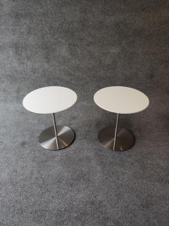  Bernhardt Design Jephson Robb Bernhardt Design Pair Quiet Side Tables Laminate Stainless Steel - 2618168