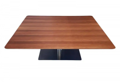  Bernhardt Design MCM Square Cocktail Table in Walnut Stainless Steel by Bernhardt - 2537371