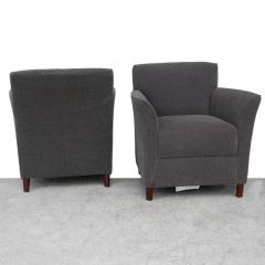  Bernhardt Design Pair of Moleskin Lounge Chairs by Bernhardt Furniture - 2667193