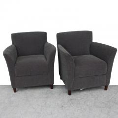  Bernhardt Design Pair of Moleskin Lounge Chairs by Bernhardt Furniture - 2667194