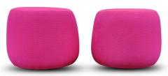  Bernhardt Design Set of Eight Bernhardt Apel Poufs or Stools Pairs in Pink Grey Orange Green - 2954771