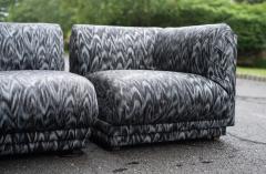  Bernhardt Furniture 1980s Postmodern 5 Piece Sectional Sofa by Flair Bernhardt with Chaise Corner - 4232461