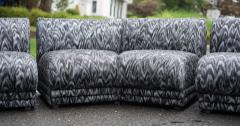  Bernhardt Furniture 1980s Postmodern 5 Piece Sectional Sofa by Flair Bernhardt with Chaise Corner - 4232469