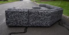  Bernhardt Furniture 1980s Postmodern 5 Piece Sectional Sofa by Flair Bernhardt with Chaise Corner - 4232495