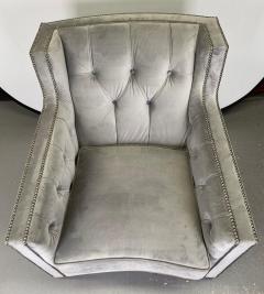  Bernhardt Furniture Bernhardt Furniture Mid Century Modern Style Gray Suede Club or Lounge Chair - 3432173