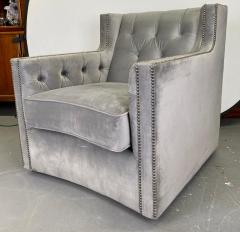  Bernhardt Furniture Bernhardt Furniture Mid Century Modern Style Gray Suede Club or Lounge Chair - 3432182